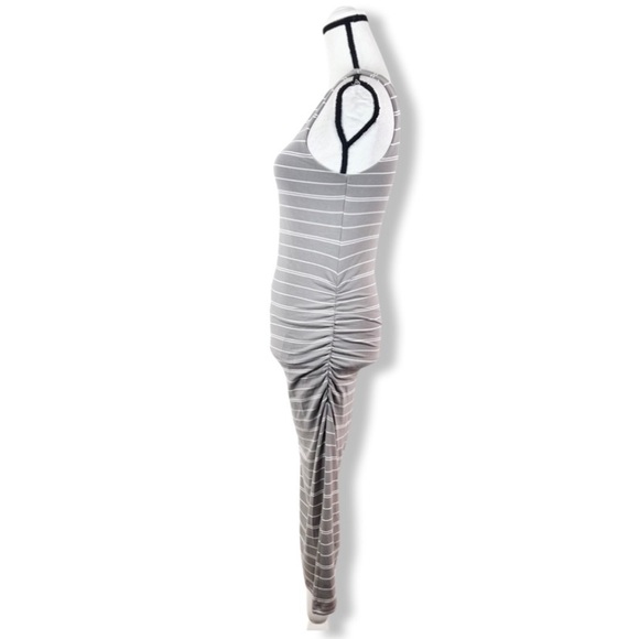 Athleta Gray/White Striped Comeback Tank Midi Dress - Picture 5 of 8